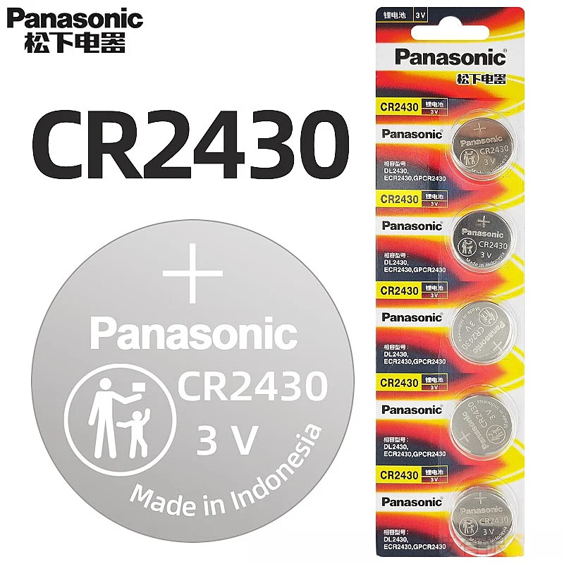 

Panasonic 2-50PCS CR2430 battery 3V lithium battery ECR2430 DL2430 GPCR2430 button watch battery electronic scale light Toy