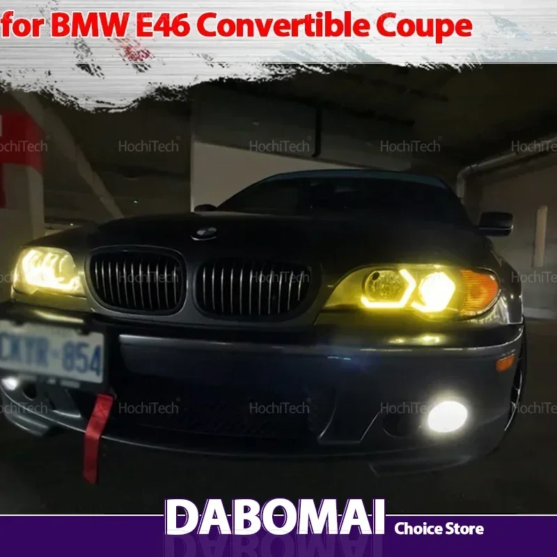 

For BMW E46 325ci 330ci Convertible Coupe 2004 2005 2006 Lemon Yellow Color Angel Eyes Light DTM M4 Style Daytime Light Light