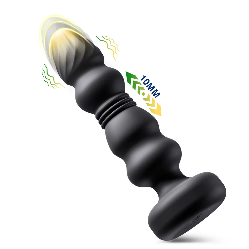Male Telescopic Anal Vibrator for Men Prostate Massage Female Ass Butt Plug Ball Vibrating Adults Sex Toys for Women Men Gay