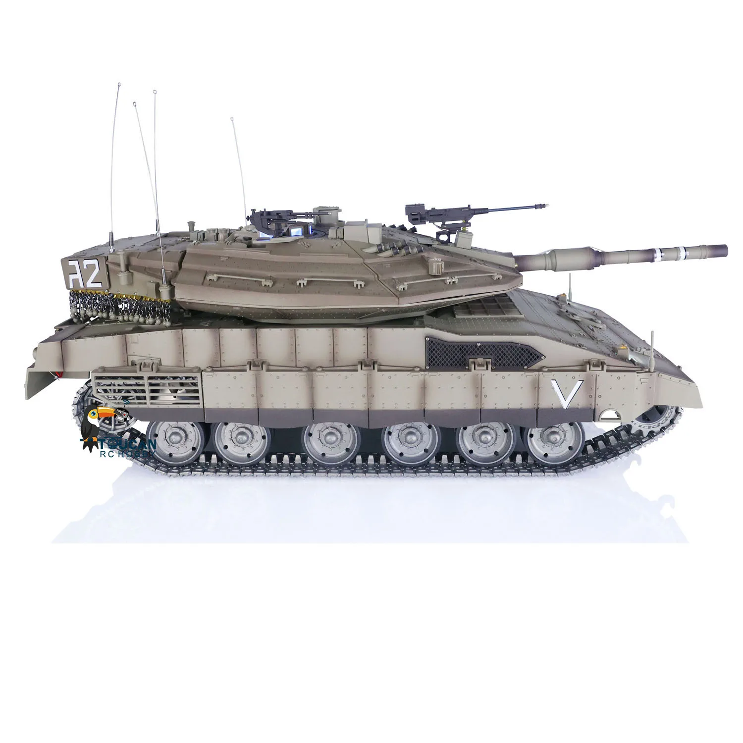 Merkava Heng Long RC Battle Tank TK7.1 1/16 Military Model IDF MK IV FPV Full Metal Chassis Body Light Smoking Toy 3958 TH22679