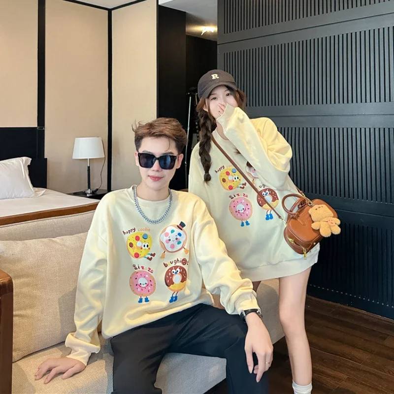 Korean Family Matching Sweatshirts Mom Dad Daughter Son Kids Baby Toddler Romper Couple Parent Child Cute Outfit Christmas Gift