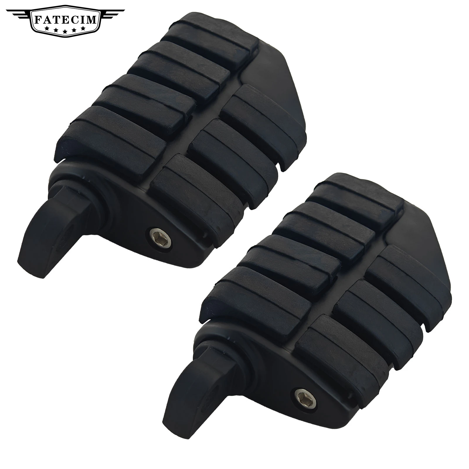 

Black 10mm Rest Pedals For Harley Davidson Motorcycle Passenger Rear Foot Pegs