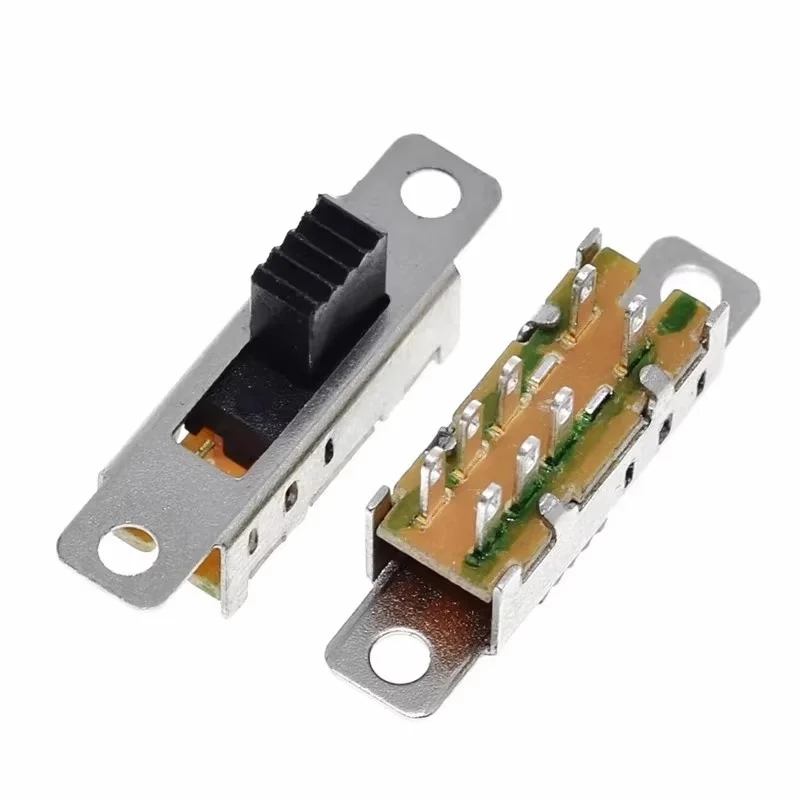 10pcs SS23E04 Three level vertical double row with 8 legs 2P3T With screw hole ears Transfer power switch SS-23E04 accessories