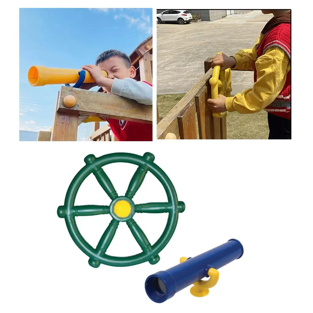 2 Telescope Steering Toy for Kids Children Interactive Learning