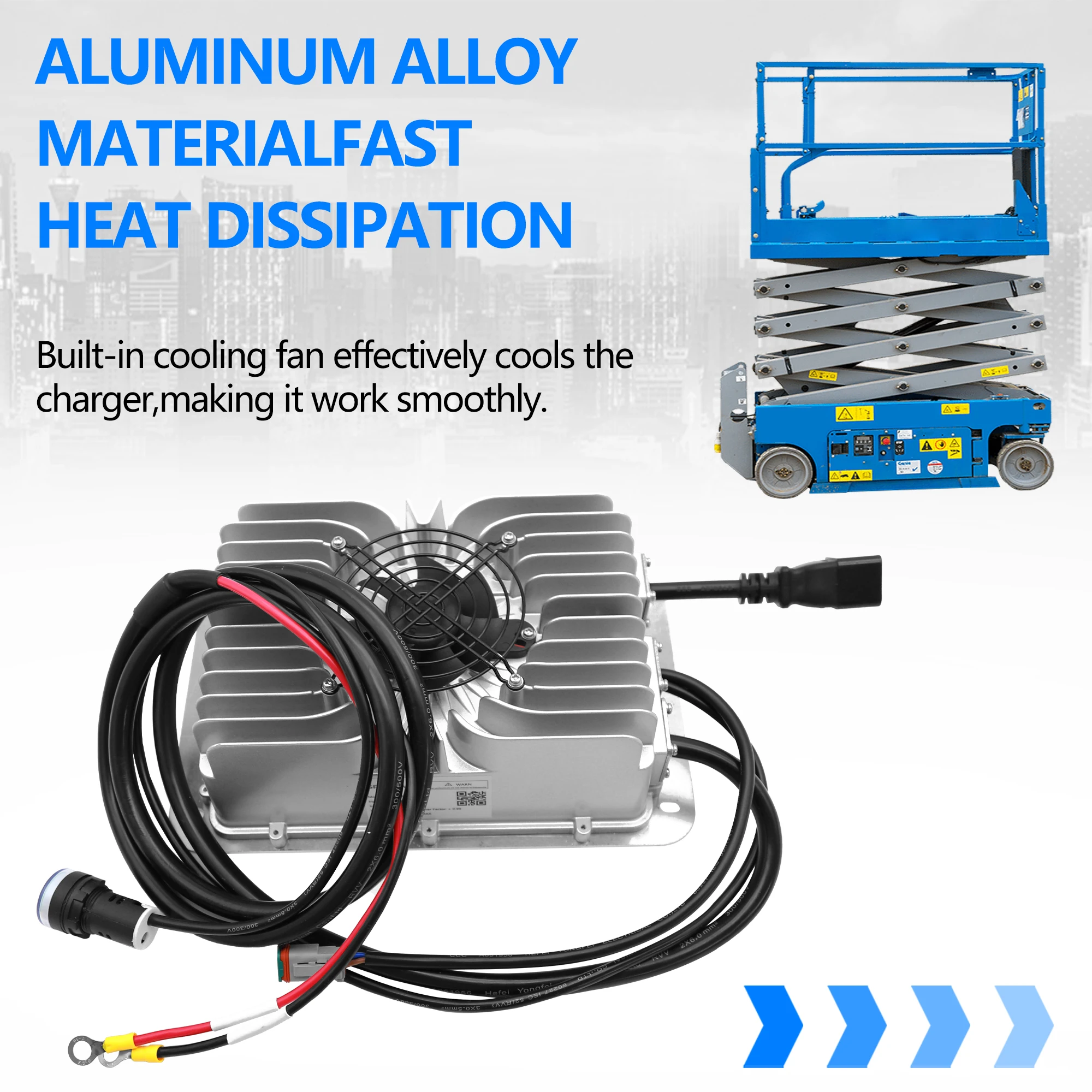 48 فولت 30A شاحن بطارية 128375GT 128375 1204825 ل الجني مقص رفع بوم رفع عمودي الصاري رفع Z-34/22N GS-4069