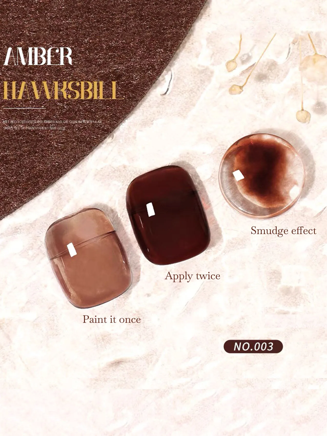 1-6pcs WS Kerst Nagels Schildpad Amber Gel Nagellak Herfst Winter Populaire Whitening Ijs Transparant Bruin Oranje nagelsalon