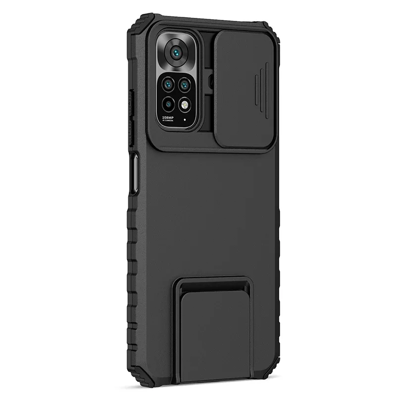 Funda de teléfono a prueba de golpes para Xiaomi Redmi Note 12, 11, 11S, 10, 10S, 10C, A1, 9A, 9C, 9T, POCO X5, soporte de protección de ventana de