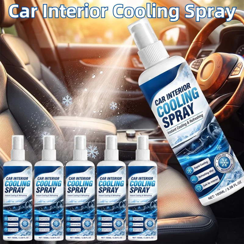 Summer Car Instant Cooling Spray Fast Heat Dissipation Refreshing Mist Reduce Interior Temperature Auto Cool Care Liquid