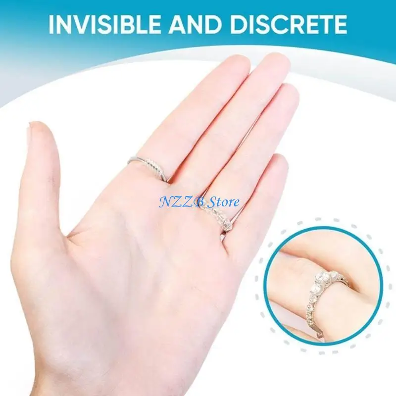 

T21F Invisible Ring Reducer Guards Ring Size Adjuster for Loose Ring Prevent Rings from Loosening & Slipping Off 8 Sizes