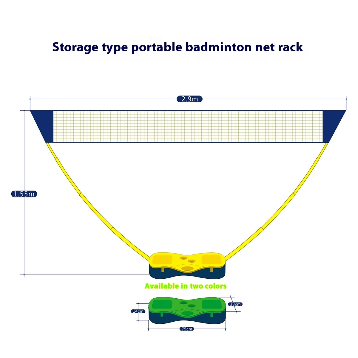 Wholesale New 3M Portable Badminton Net Rack Simple Outdoor Household Storage Type with Badminton Net Bracket