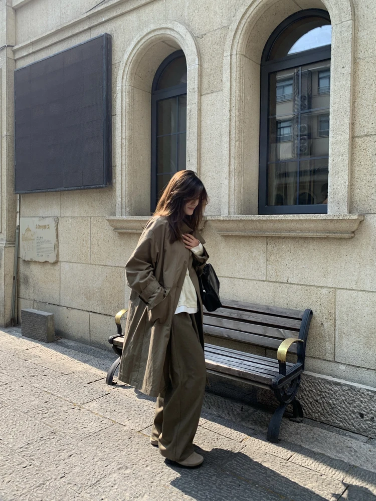 

Icyangstore, высококачественные свободные прямые костюмные брюки, женские повседневные длинные брюки, осень-весна Faion Ele