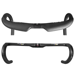 Carbon Fiber Road Bike Handlebar, UD 3K Gloss Finish, Full Handlebar, Internal Cable Routing, 40 cm, 42 cm, 44 cm