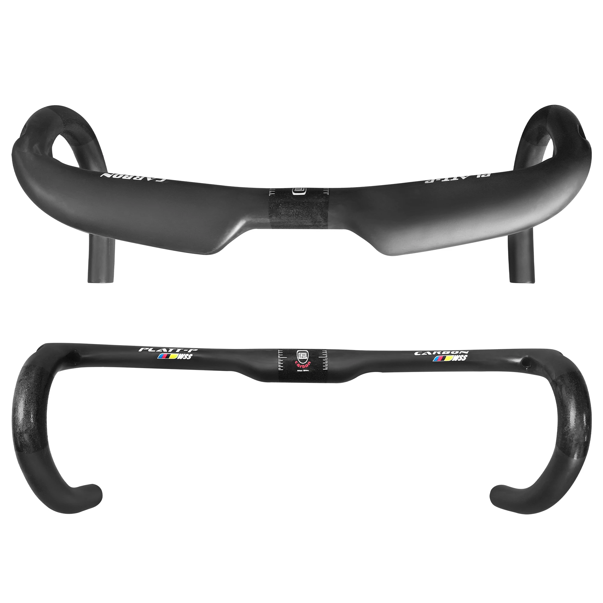 Carbon Fiber Road Bike Handlebar, UD 3K Gloss Finish, Full Handlebar, Internal Cable Routing, 40 cm, 42 cm, 44 cm