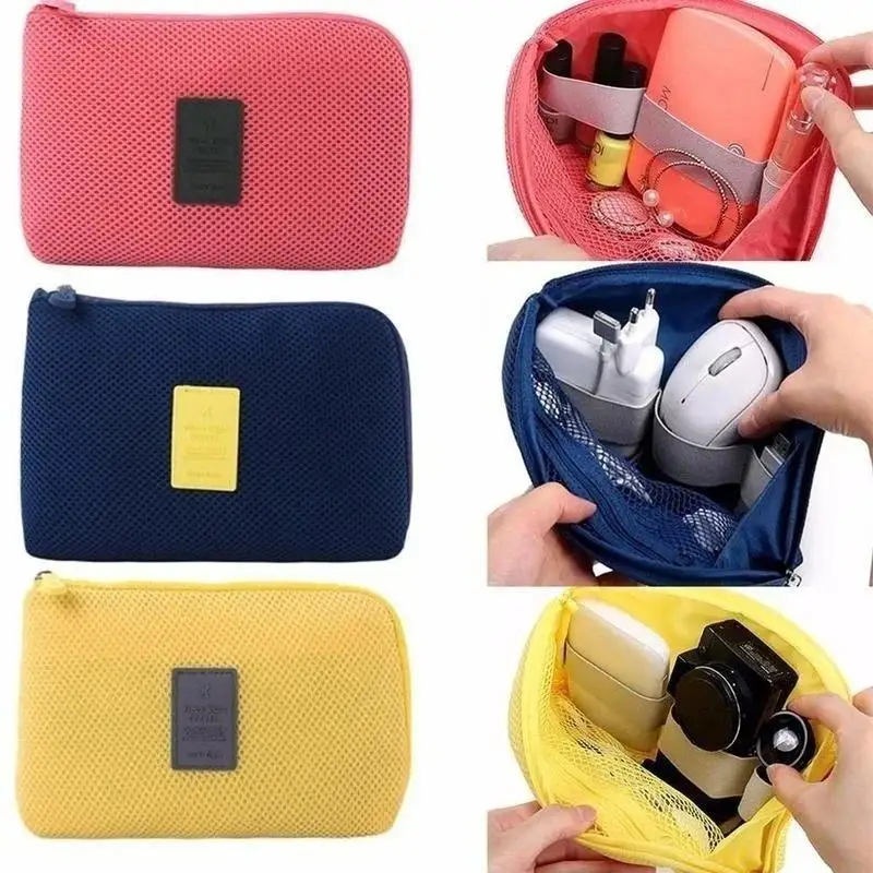 Portable Shockproof Digital Storage Bag Fashion Travel Pouch Sponge Protect Design For Earphone Charger Cable Makeup Organizer