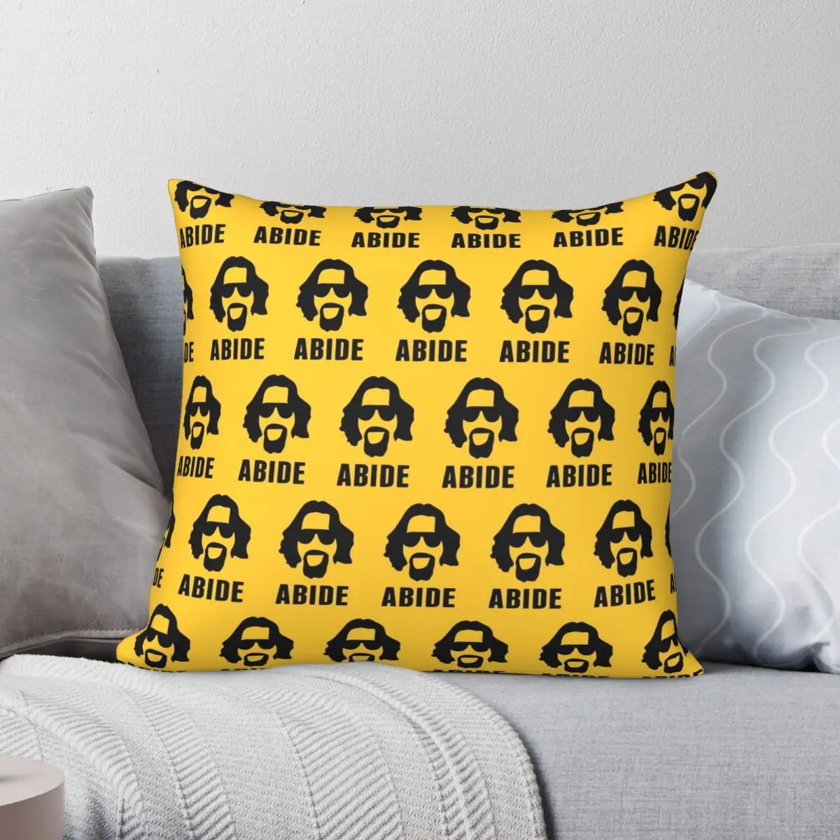 Big Lebowski Abide Pillowcase Polyester Linen Velvet Creative Zip Decor Pillow Case Sofa Seater Cushion Cover