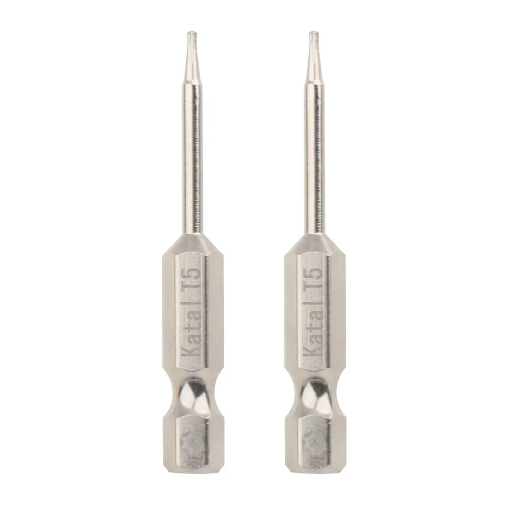 2 Piece T5 Torx 1/4 inch Hex Shank Screwdriver Bit for Laptop Computer Repair Tool, 50mm Length Torx Drill Bit
