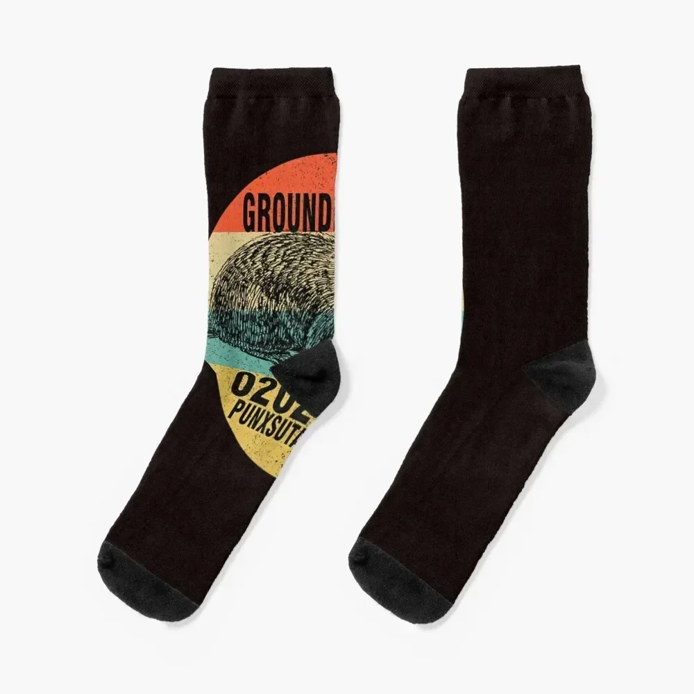 

Punxsutawney Pa Groundhog Day Celebration T shirt Socks bright garter Run halloween Socks Woman Men's