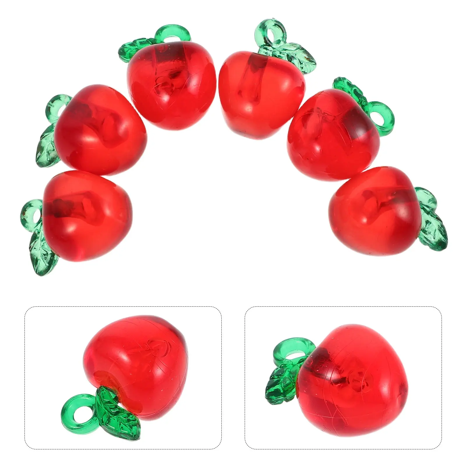 

50 шт. акриловых подвесок в форме фруктов, легкие, для изготовления украшений своими руками: серег, браслетов, ожерелий, брелоков, бусин для рукоделия