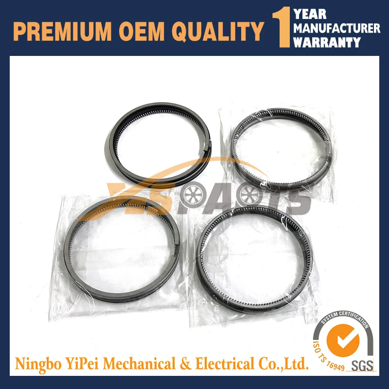 4 pcs D201 Piston Ring Set for ISUZU 2.2Di