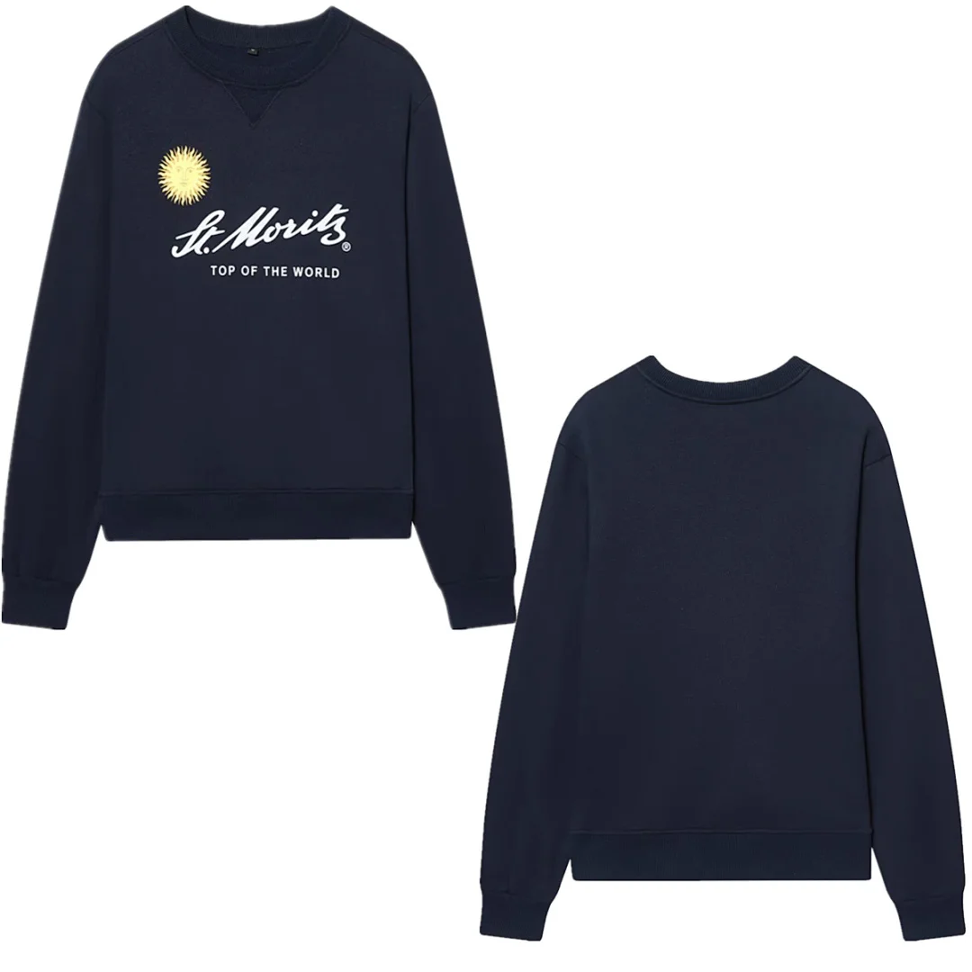 

Женская толстовка-пуловер Maxdutti в американском ретро-стиле, темно-синяя, с буквенным принтом, для школьной команды, плюшевая, женская одежда