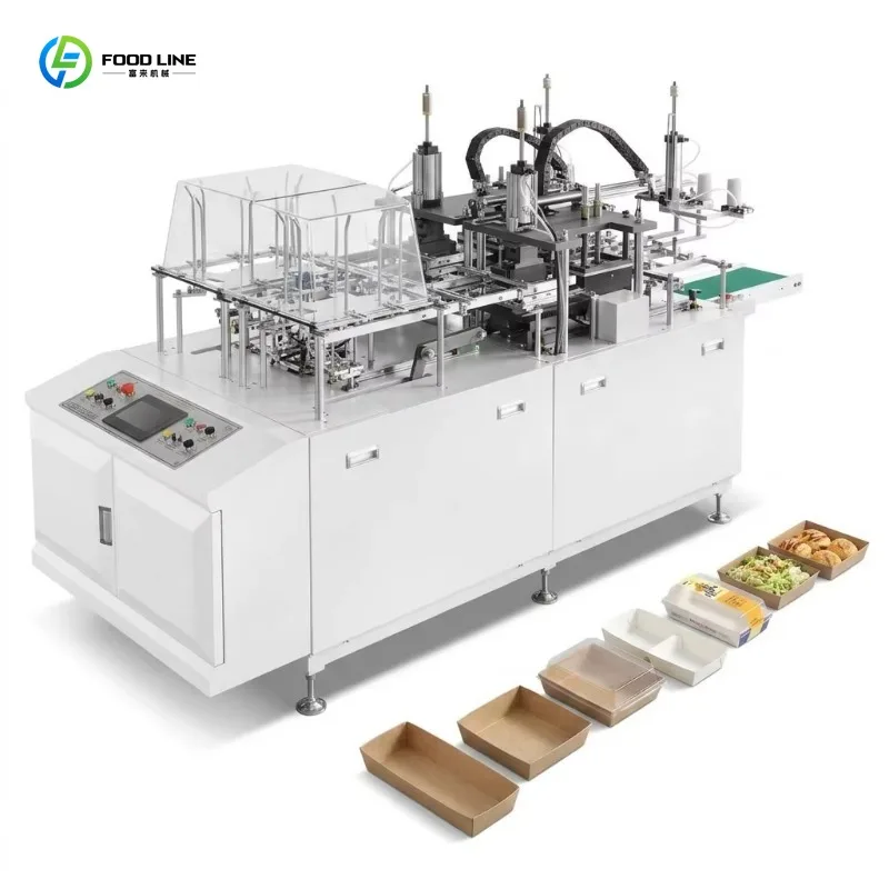 Continuous Running Cake Box Forming Machine Food Grade Disposable Cake Box Molding Making Equipment