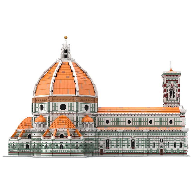 Cathedral Of Florence MOC Building Blocks 17854 Parts Giotto Campanile Landmark Architecture DIY Brick Desktop Collectible