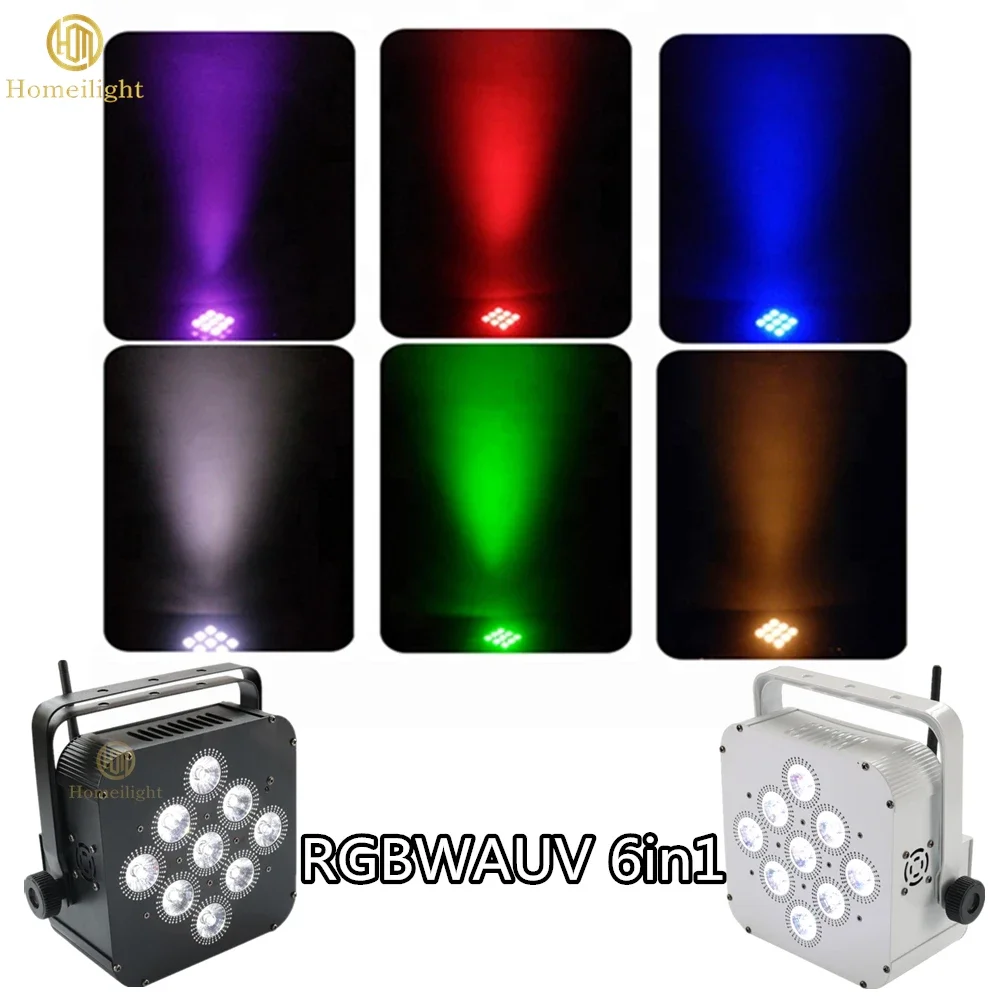 Hot Sale 9*18W Wireless High Brightness Stage Lights  LED Battery Par For Church Night Club