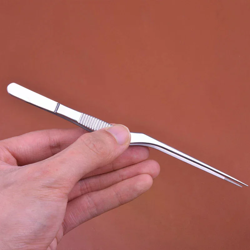 Ear Nose Earpick Wax Removal Forceps Angled Clamp Nasal Tool Curved Earwax Tweezers Clip Eyelash Remover Cleaner Tweezer