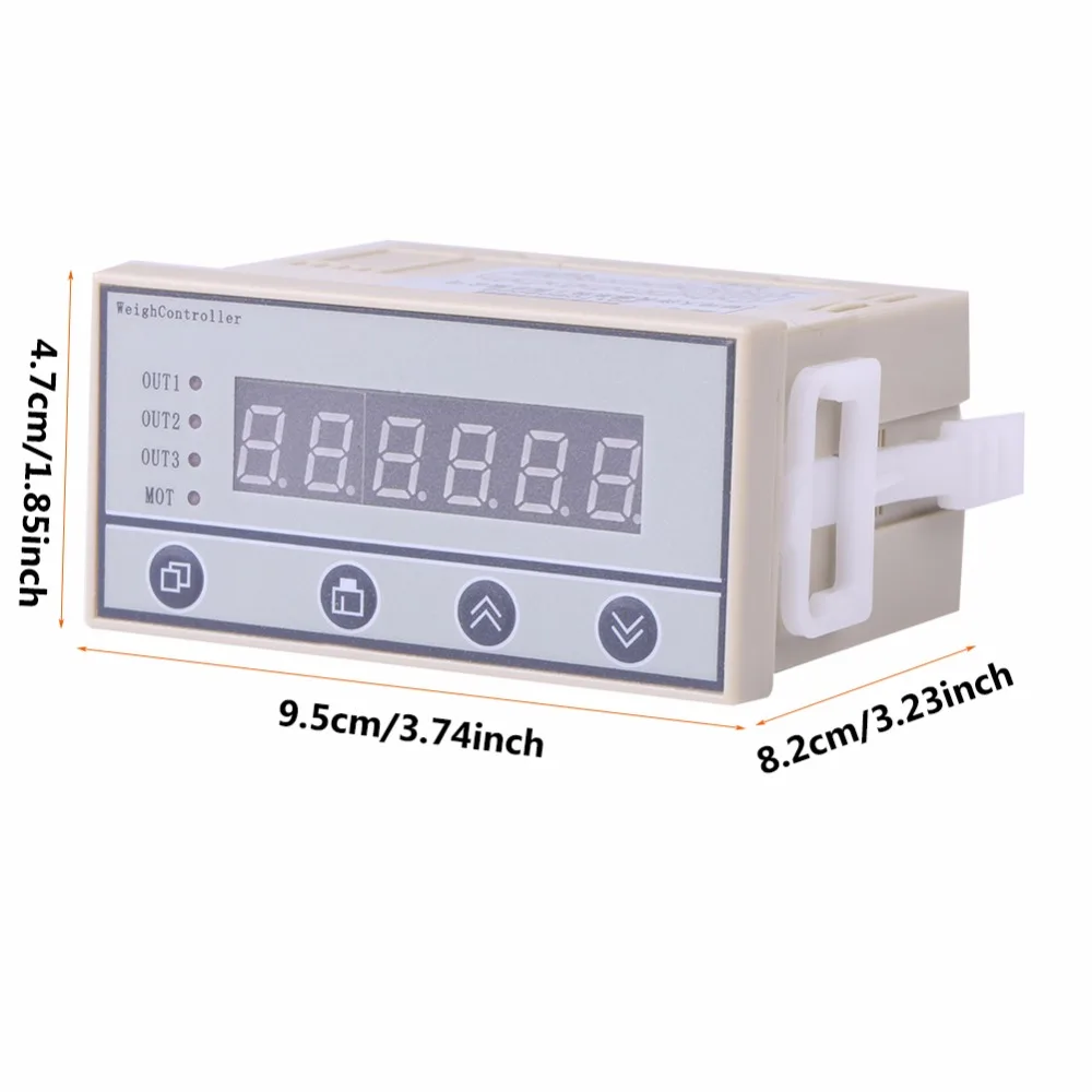 Load cell Indicator Weight Sensor 220V High accuracy Weighing Controller Weight Indicator 6-Digit LED Display 2-pin plug