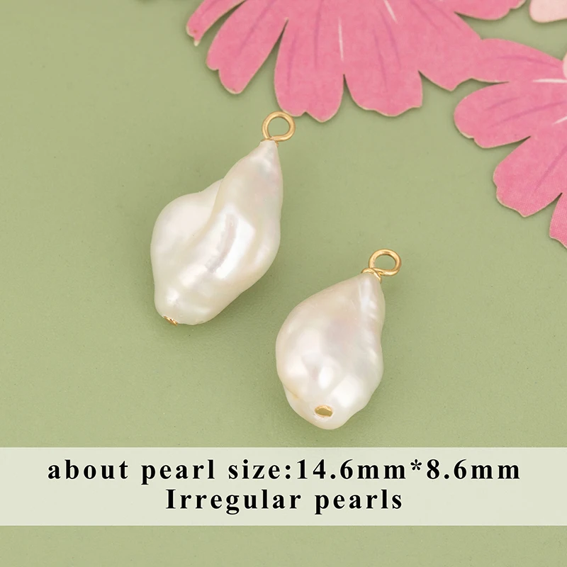 assoonas, 2 Stück/Set, MH06, Schmuckzubehör, 18k vergoldet, Kupfer, Naturperle, handgefertigt, Anhänger, Schmuckherstellung, DIY-Anhänger – Detail 7