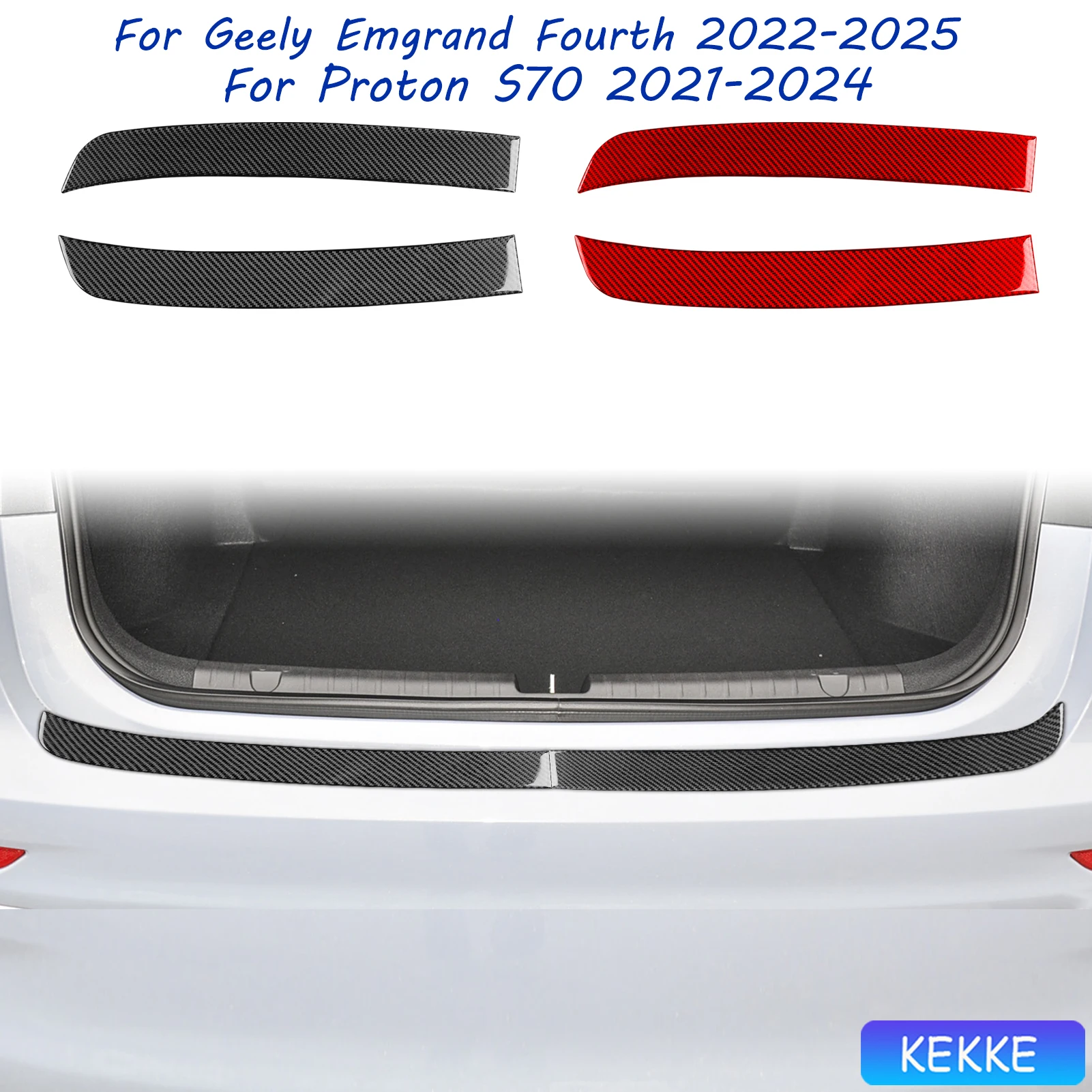 

For Geely Emgrand Fourth 2022-2025/For Proton S70 2021-2024 Trunk Panel Carbon Fiber Car Trim Accessory Stickers