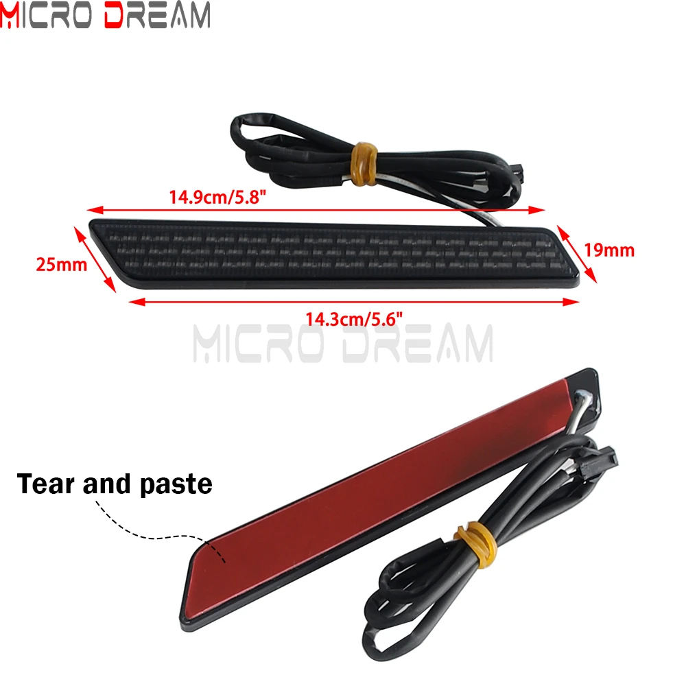For Harley Touring CVO Limited Road Electra Street Glide 2014-Later Motorcycle Saddlebag Latch LED Lights Smoke/Red Reflect Lamp