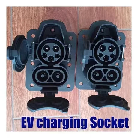 IEC 62196-3 CCS1 soquete 80A-200A DC EV carregador 1000V conector CCS Combo 1 Ev soquete de carregamento com 1m cabo