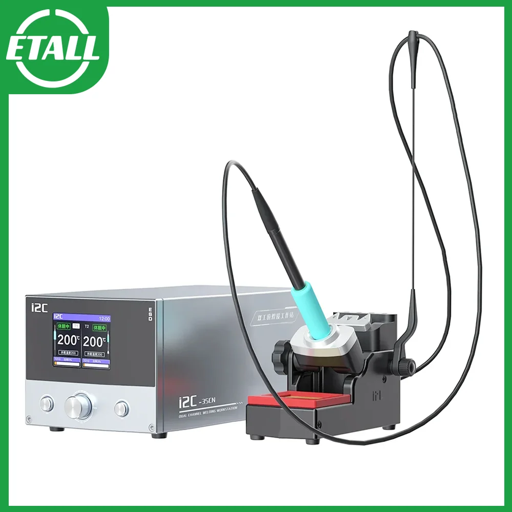 i2C 3SCN Precision Double-Channel Handle Soldering Station Compatible With C210 C115 Solder Tips For PCB Board Welding Repair