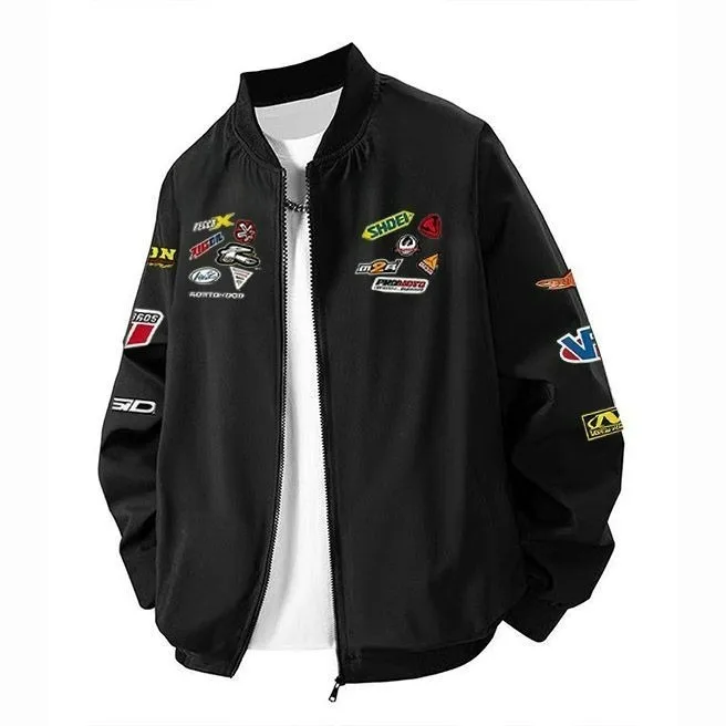 

Свободное бейсбольное пальто Pilot Jaet, американский тренд, мужская Sle Faion, осенняя новинка, повседневная верхняя одежда с логотипом мотоцикла High Street