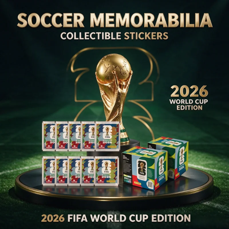 Pack d'autocollants Panini Coupe du Monde 2026, Cartes de football Panini, Collection de souvenirs de football Panini, Cartes de football Panini, Cadeau