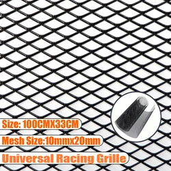 Aluminum Mesh Grill Cover Car Bumper Fender Hood Vent Grille Net Black Car Exterior Protection Accessories 100x33cm