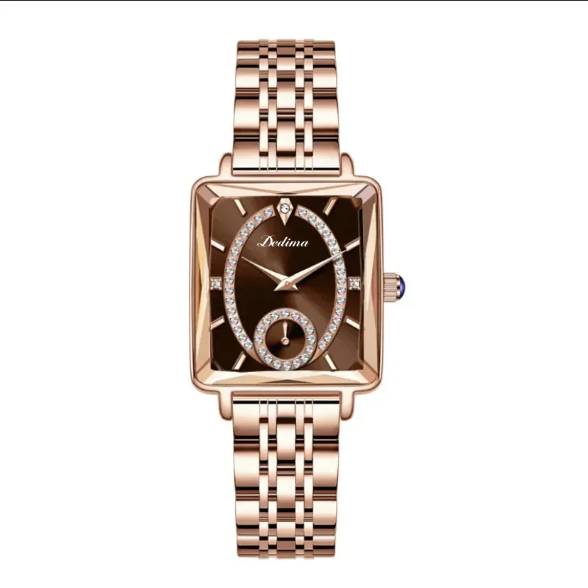 2024 New Women Watch Light Luxury Brand Stainless Steel Ladies Business Watches Female Student Fashion Quartz Wristwatches