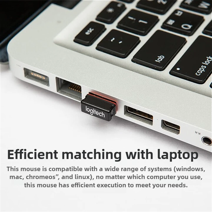 لوجيتك M185/M186 ماوس لاسلكي، ماوس ألعاب/مكتب، مناسب للأيدي الصغيرة، USB، Windows/Mac/Chrome OS/Linux