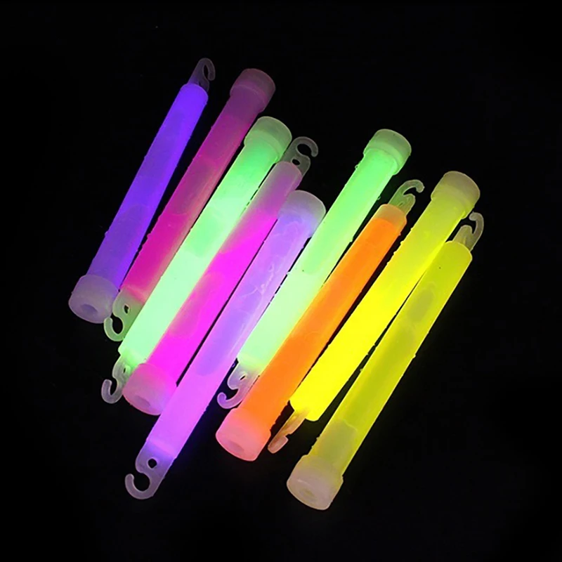 6inch Izzó fény Aprófa Félfogadás glowstick ligh botot Vegyszer Fluoreszkáló Halloween Akasztás decoraction kemping sürgősségi Világítás