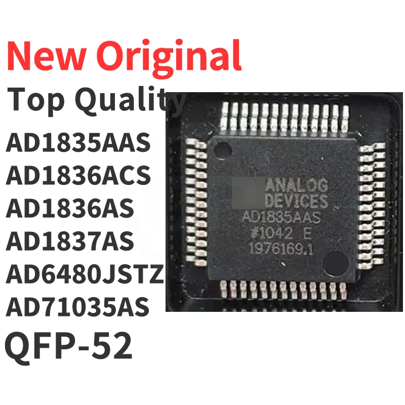 (قطعة واحدة) AD1835AAS AD1836ACS AD1836AS AD1837AS AD6480JSTZ AD71035AS QFP-52 أصلي جديد
