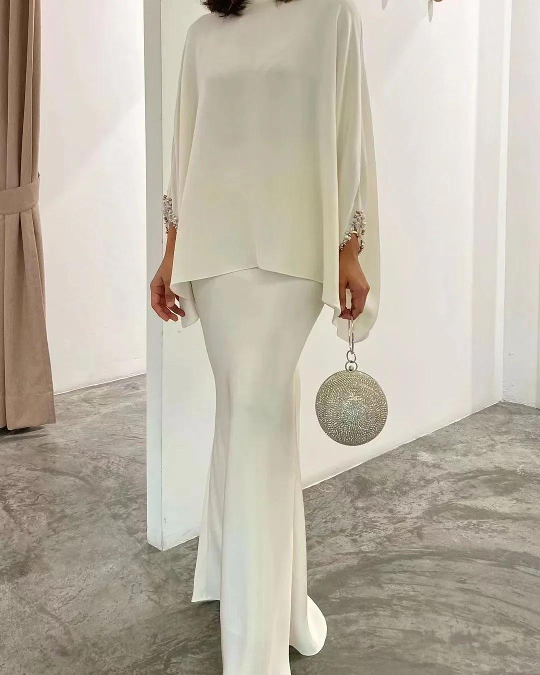 Elegant Long Dress Set Fashionable Street Style Women's Dress Polyester Material round Neckline Midi Waist Summer 2023 Collec...