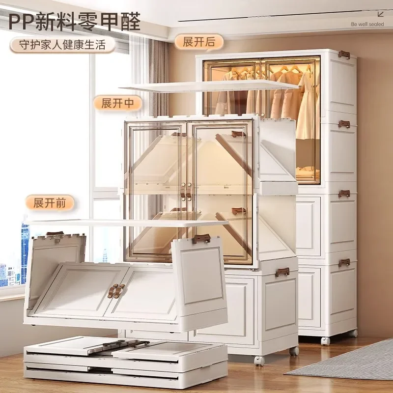 Tür Kleiderschrank Lagerung Schlafzimmer Organizer Partitionen Platzsparende Haushalt Einfache Schrank Kleidung Box Vestidores Trendy Möbel