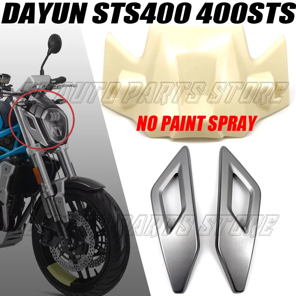 FOR DAYUN STS400 400STS STS 400 Headlight Cover & Trims Headlight Fairing Cover No Paint Spray Unpainted Set