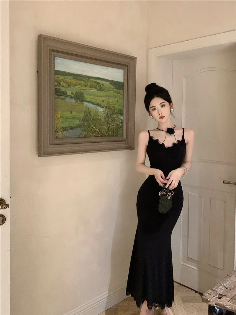 ドレス ノースリーブ レディース ハーフショルダー 女性用 秋 レザー スエード マット パテント ウェットルック エッジトリム 装飾 デコレーション Y2K