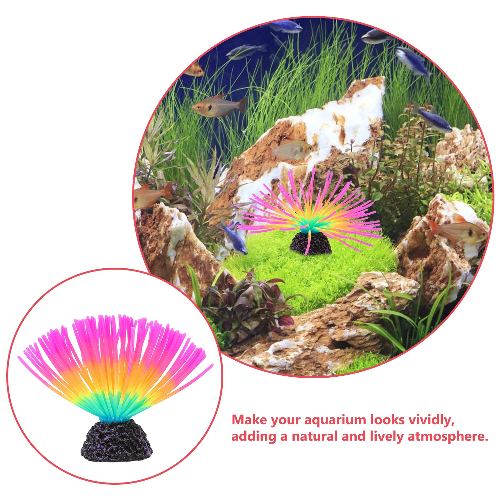 

Silicone Aquarium Decor Fake Plant Fish Tank Water Grass Simulation Aquatic Plant Noctilucence Ornament Lifelike Realistic