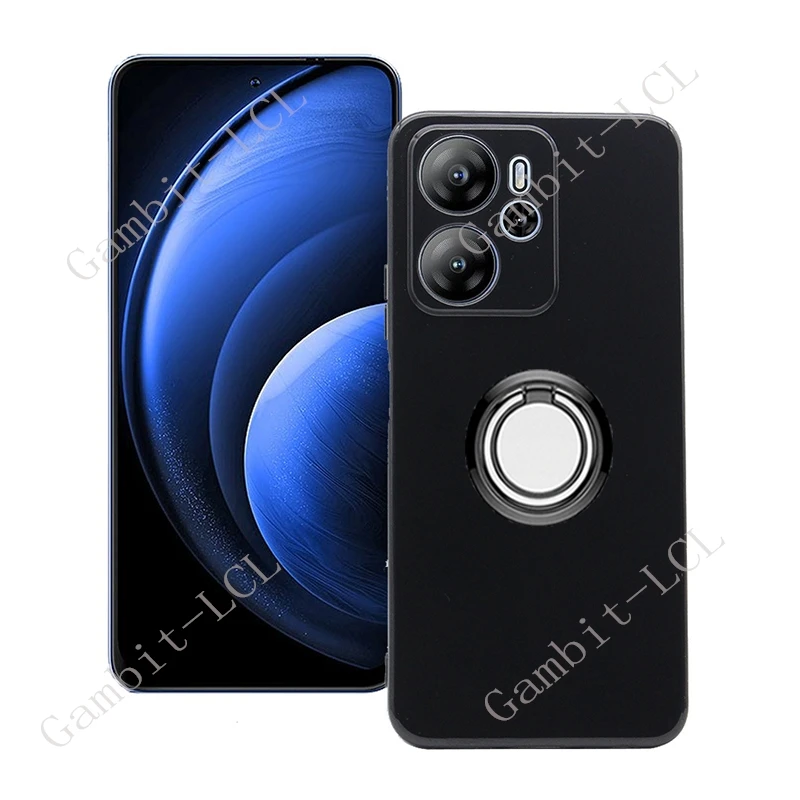 For Blackview Oscal Tiger 13 Tiger13 2024 6.67" Back Ring Holder Bracket Phone Case Soft TPU Original Shockproof Cover