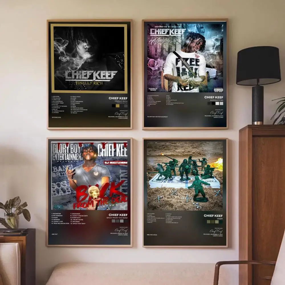 Pop Singer C-Chief Keef Poster Wall Art Prints for Bedroom Living Room Office Home Decoration Hanging Artwork Gift