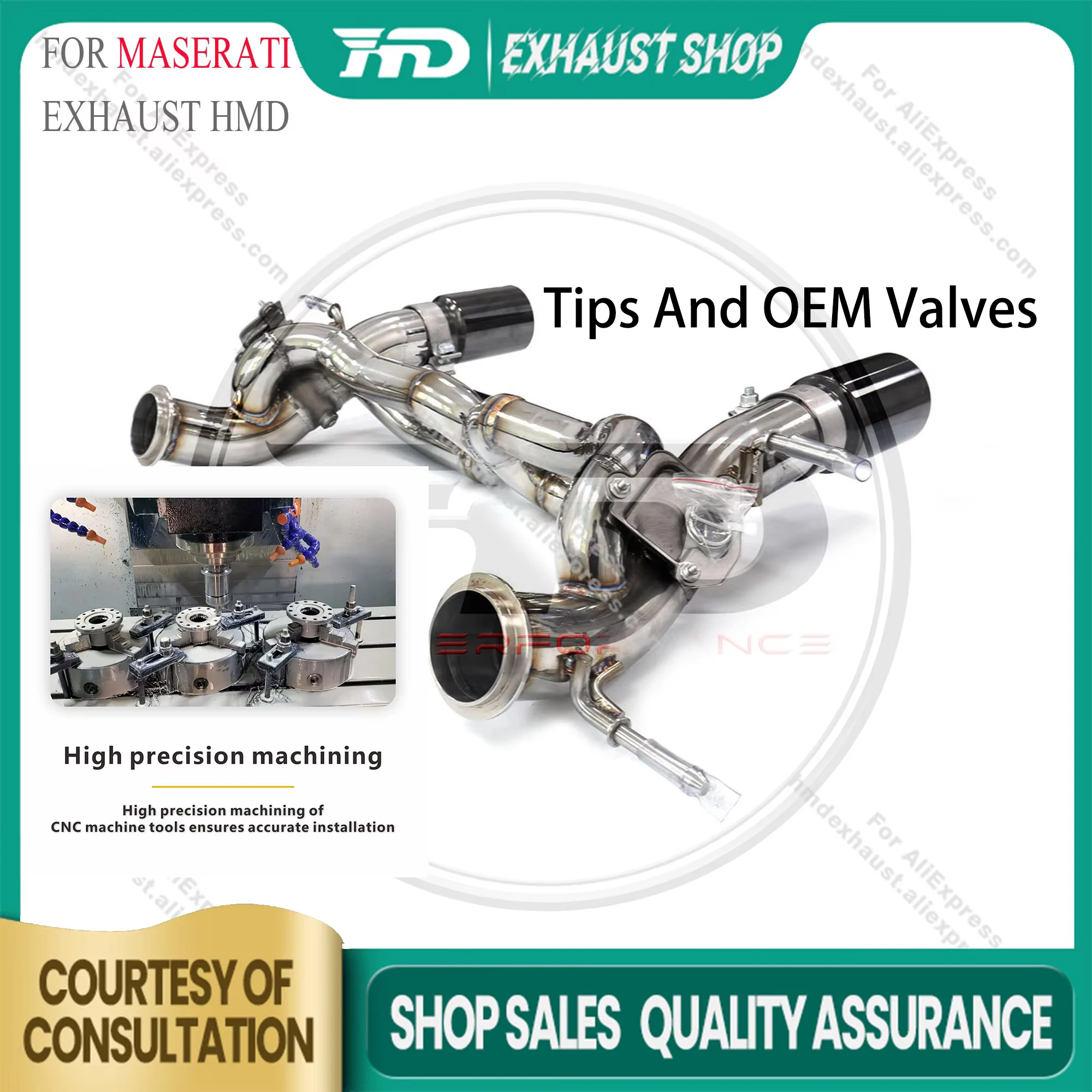 

High Quality Customizable Catback For Maserati MC20 Stainless Steel Exhaust System OEM Valve Non-destructive Installation HMD