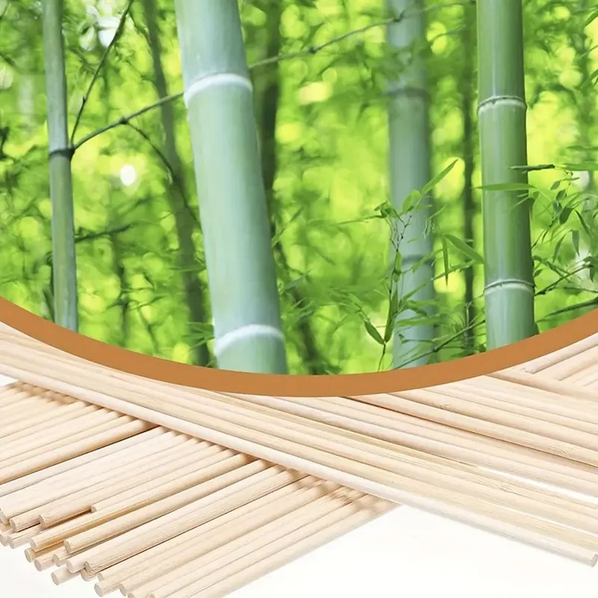 DIY Bamboo Sticks 50/100pcs Natural Color 4mm Bamboo Sticks Cotton Candy Sticks Small Flagpoles DIY Handmade Model Materials